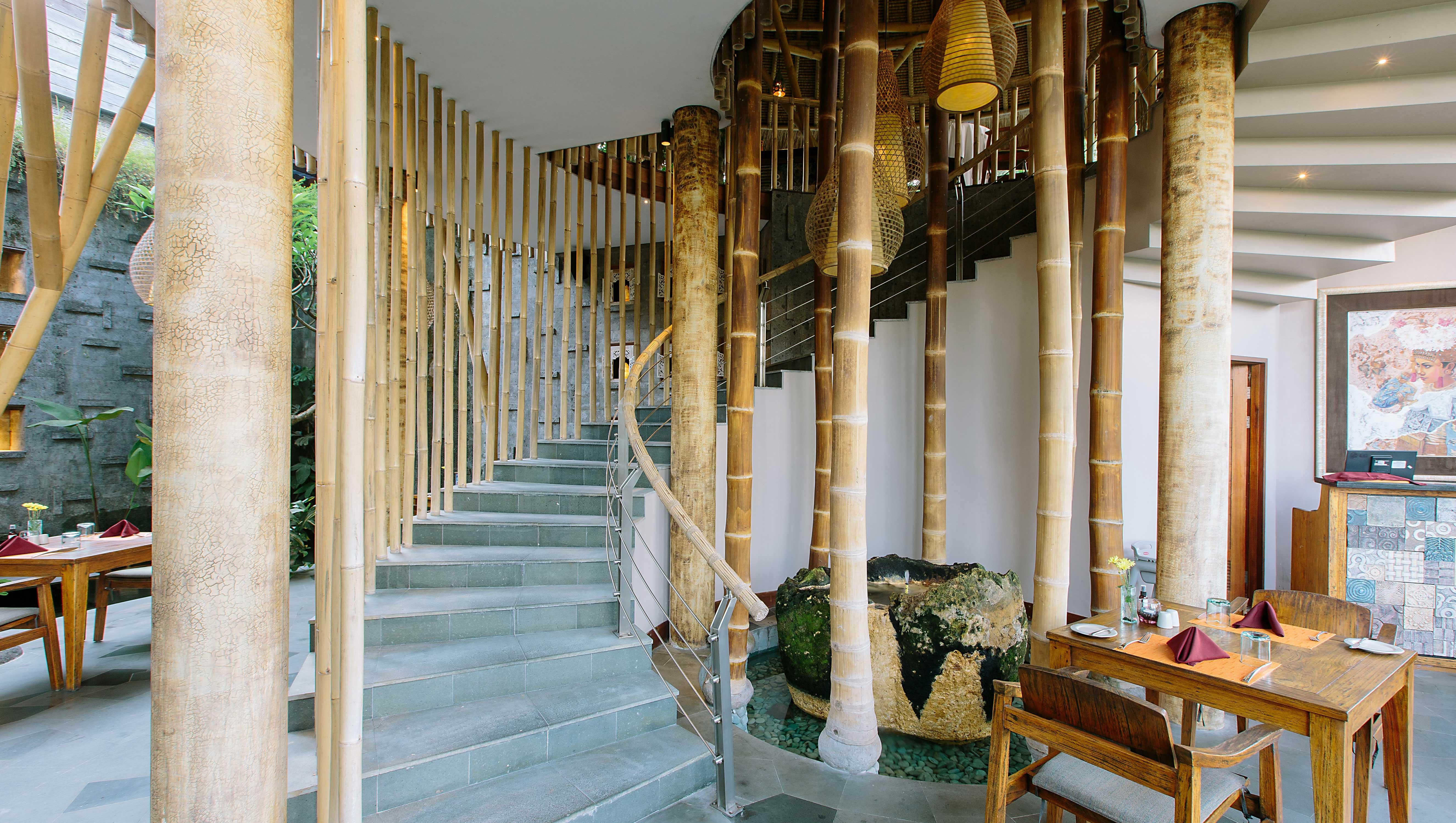Tejaprana Resort&Spa - CHSE Certified Ubud Exterior foto Bamboo staircase